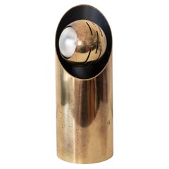 Brass Eyeball Table Spotlight Lamp by Angelo Lelli for Arredoluce