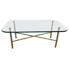 Brass Faux Bamboo Coffee Table
