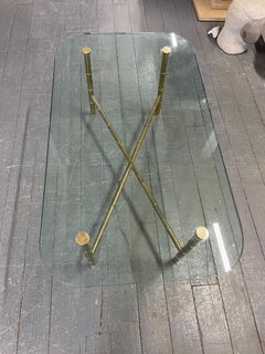 Brass Faux Bamboo Coffee Table