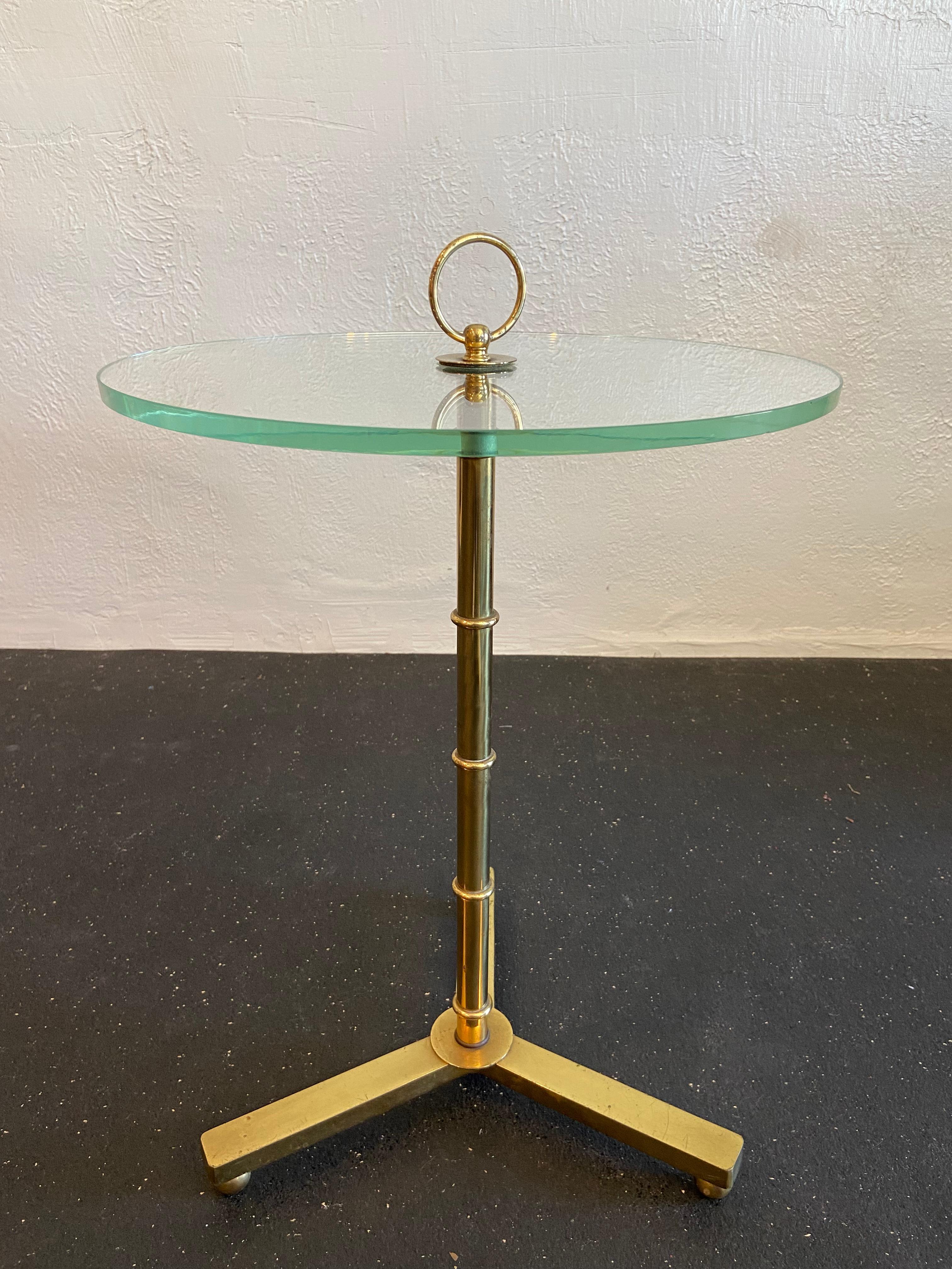 Brass Faux Bamboo Drink Table 3
