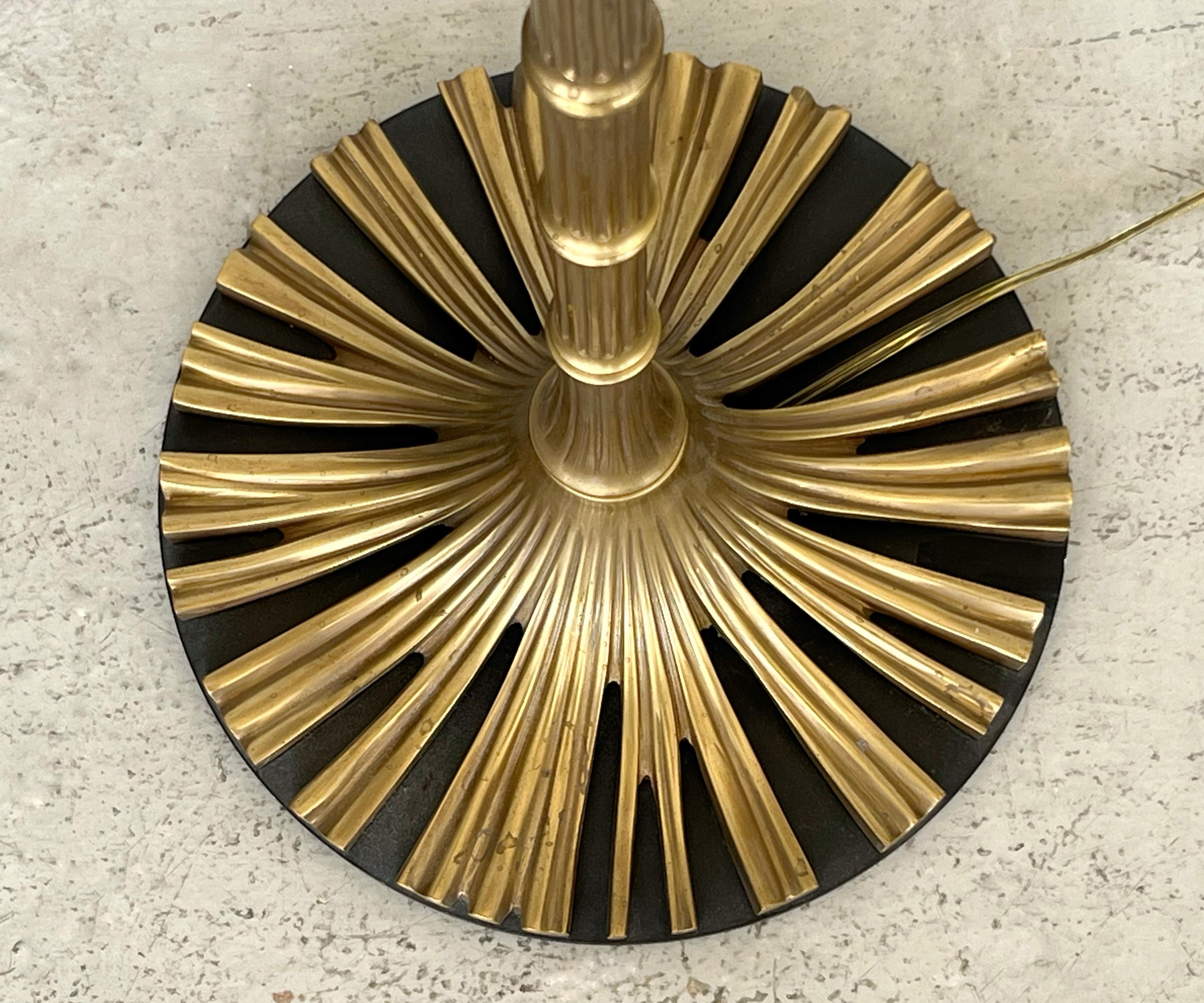 Fine XX secolo Lampada da terra in finto bambù in ottone di Chapman 1975 in vendita
