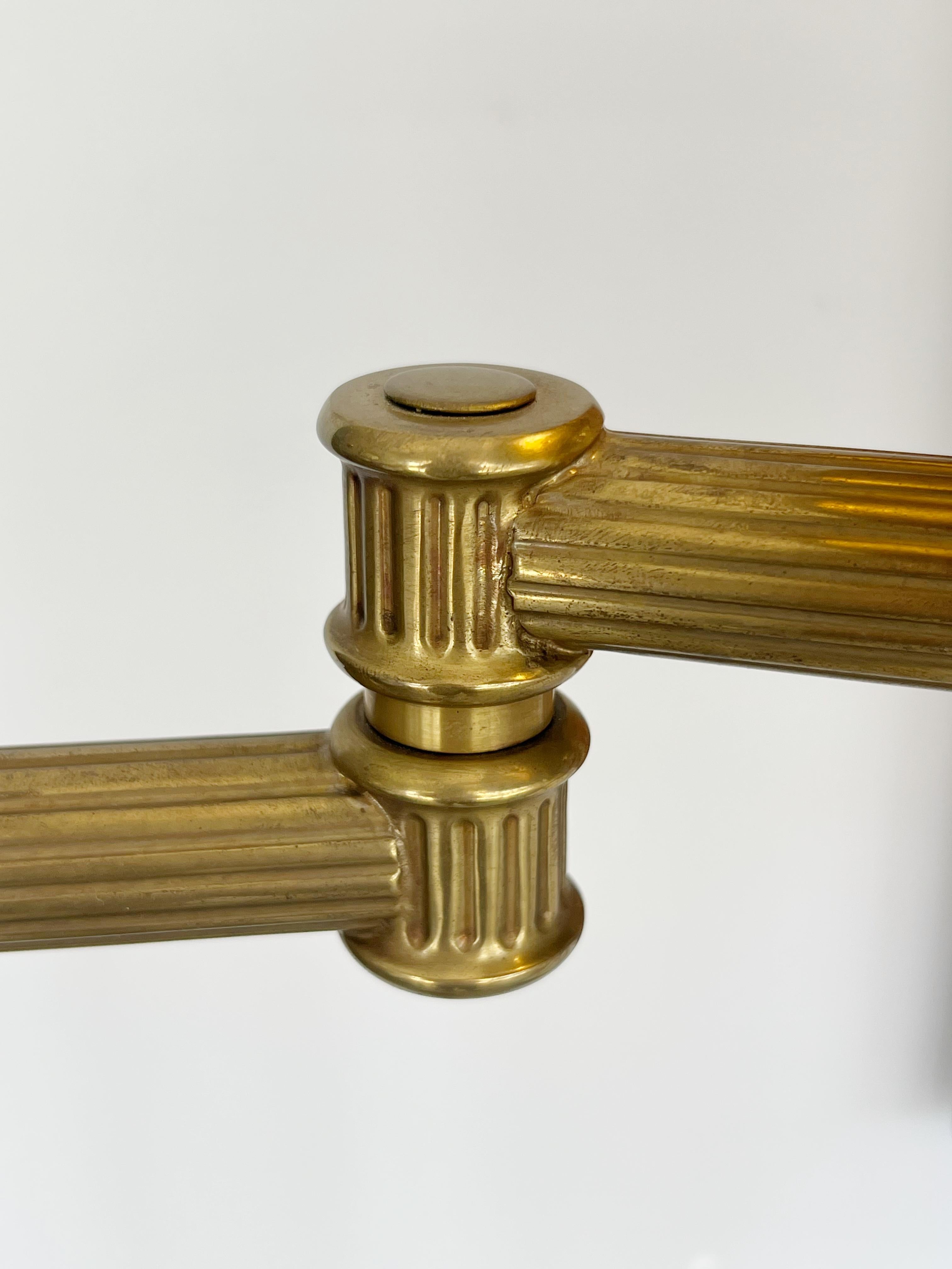 Lampada da terra in finto bambù in ottone di Chapman 1975 in vendita 2