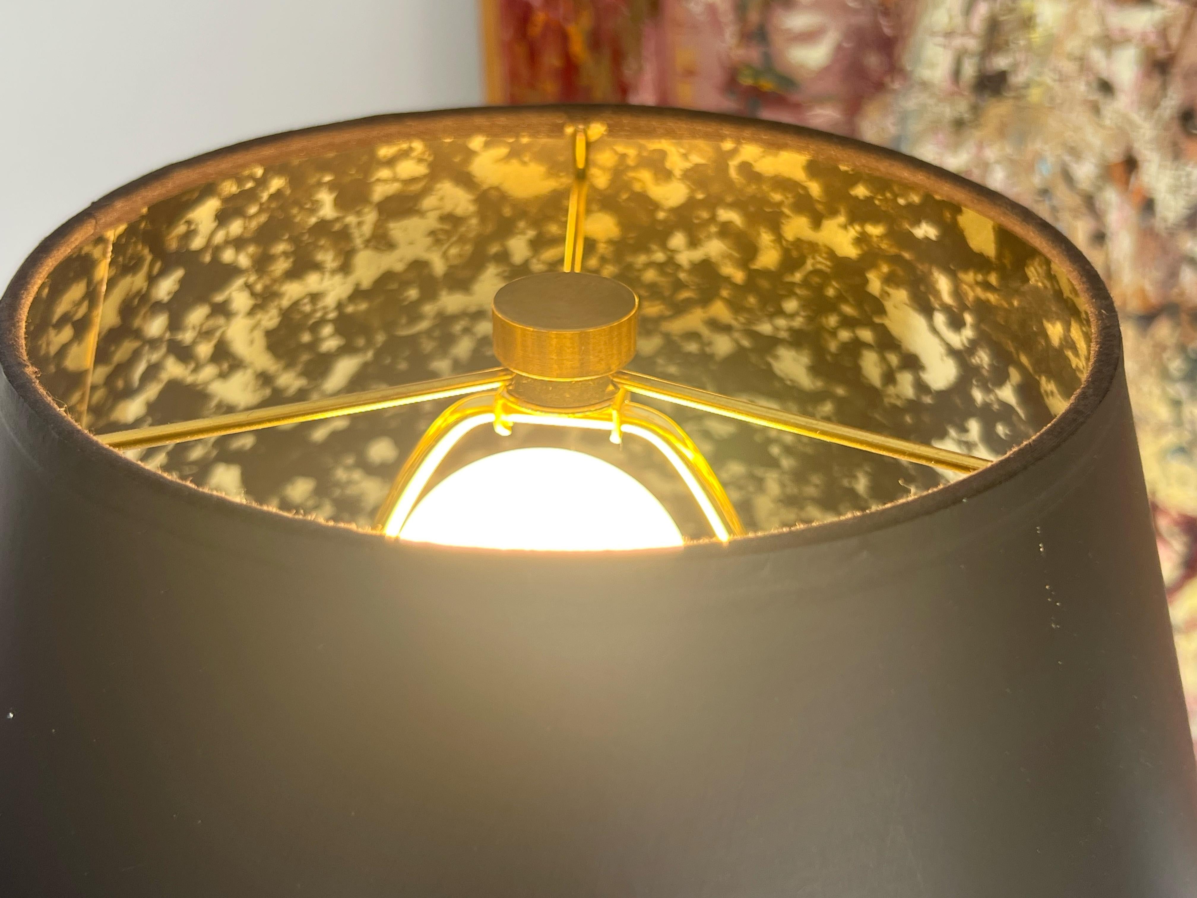 Lampada da terra in finto bambù in ottone di Chapman 1975 in vendita 3