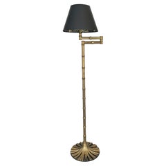 Brass Faux Bamboo Floor Lamp by Chapman 1975