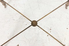 Brass Faux Bamboo Oval Coffee Table