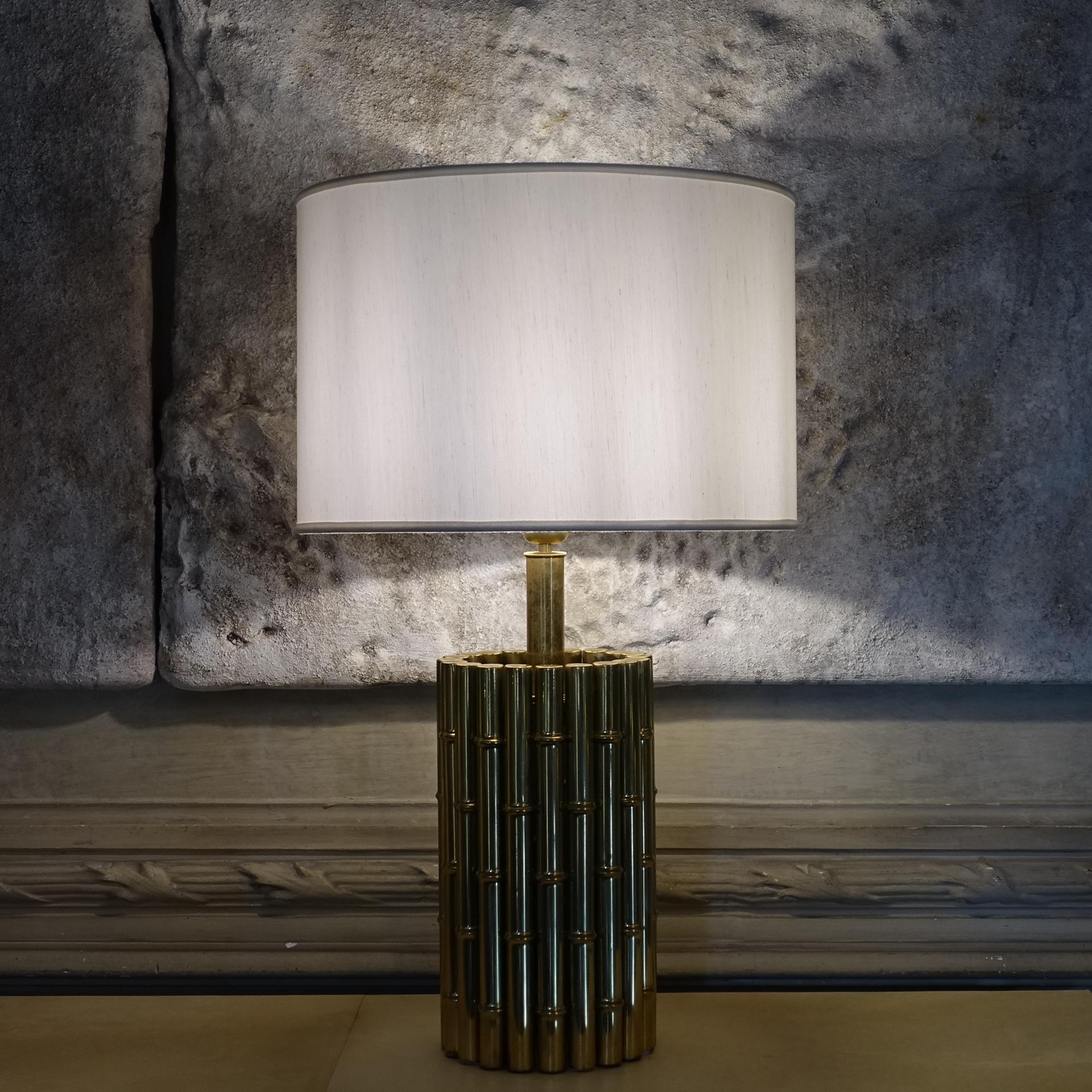 Brass Faux Bamboo Table Lamp, Italy, circa 1970s 4