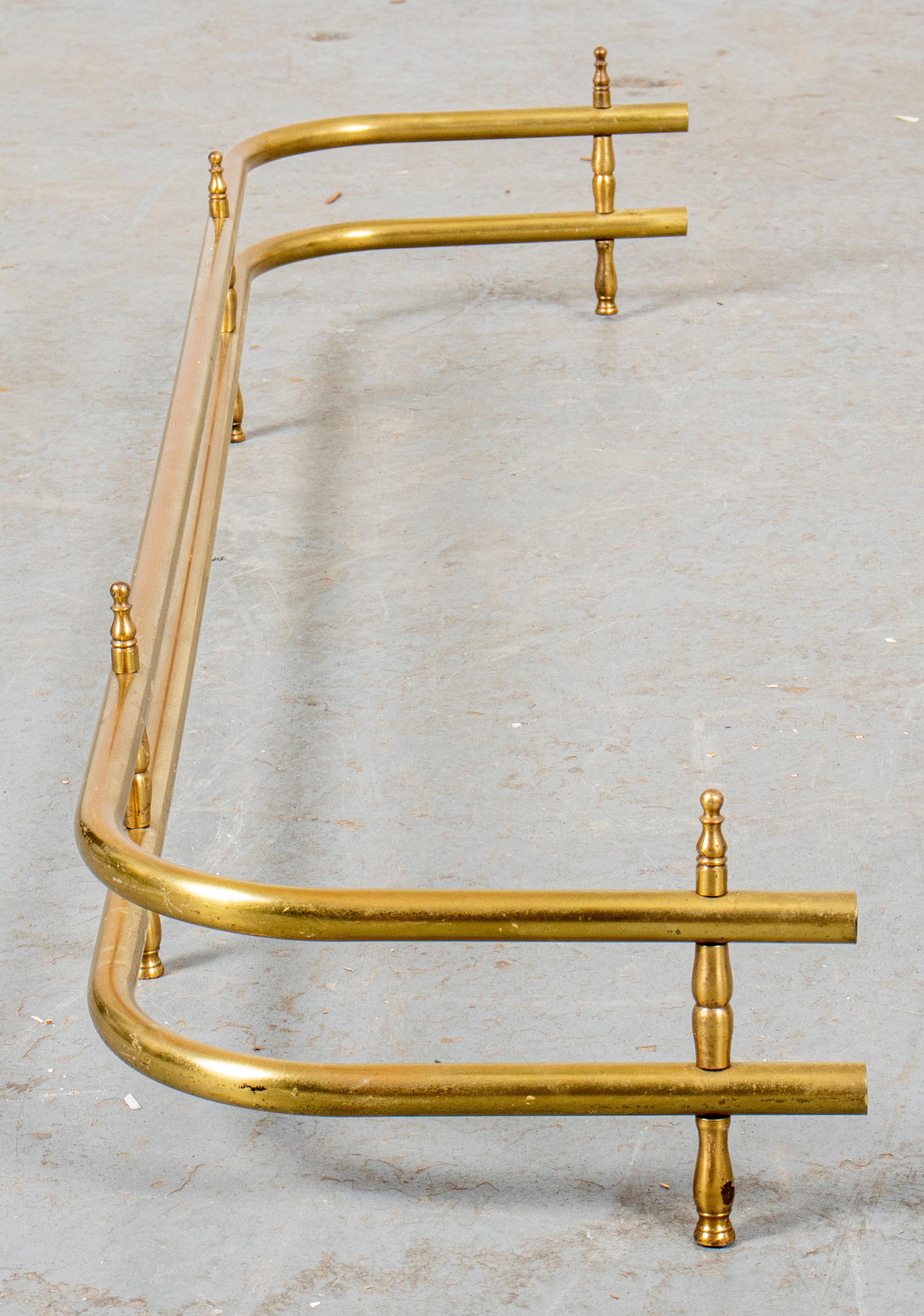 20th Century Brass Fender With Twisted Rail Motif For Sale