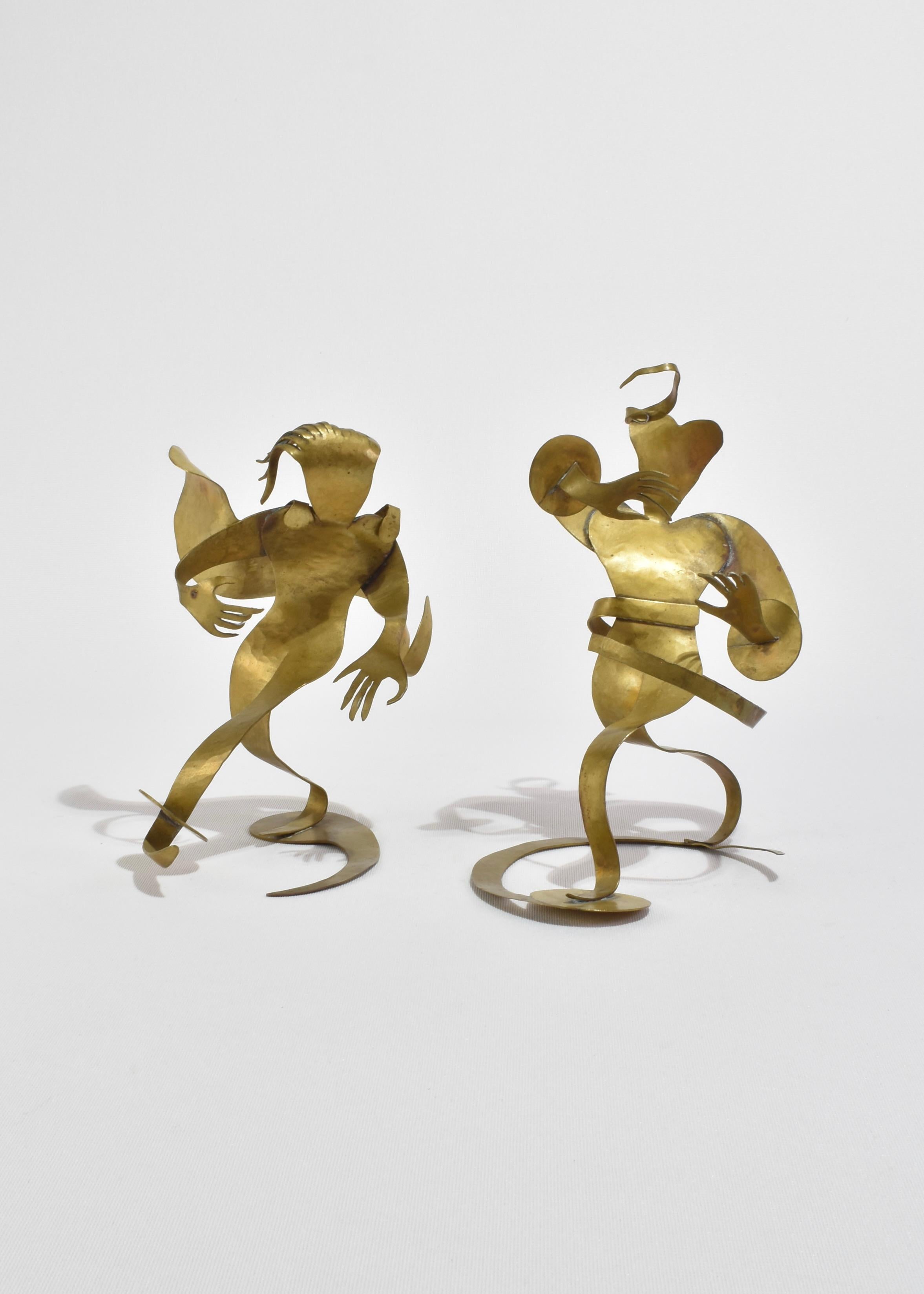 Fatto a mano Sculture di figure in ottone in vendita