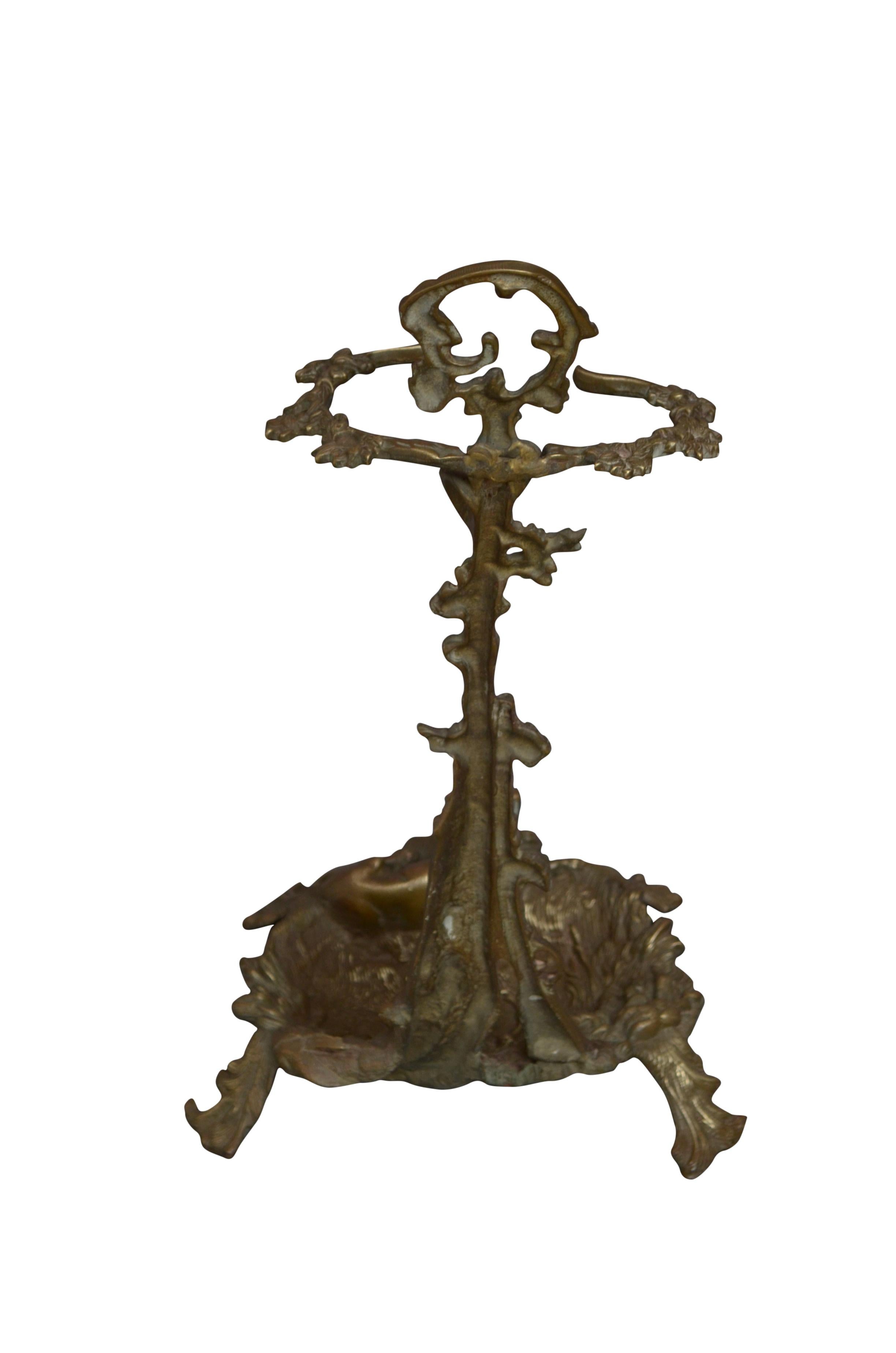 Brass Fire Companion Stand With Fire Irons For Sale 2