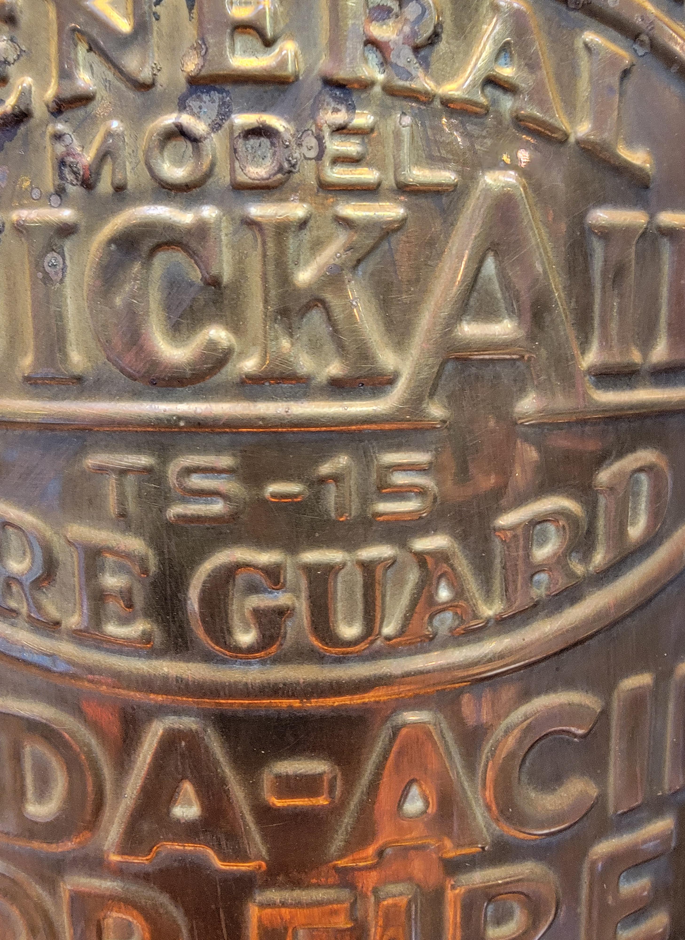 American Brass Fire Extinguisher Lamp Early 20th Century For Sale