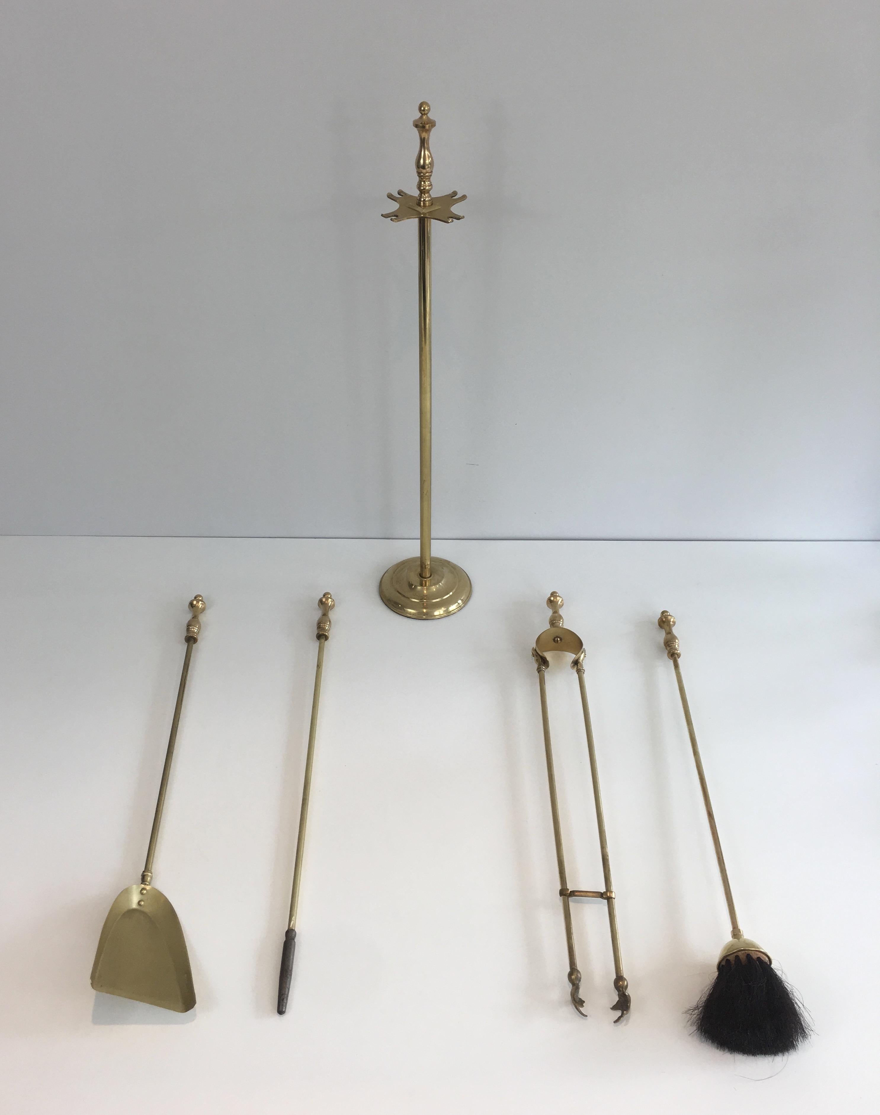 Brass Fire Place Tools, French, circa 1970 13