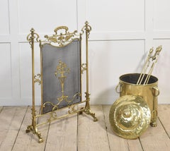 Brass fire screen
