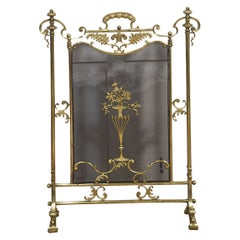 Brass fire screen