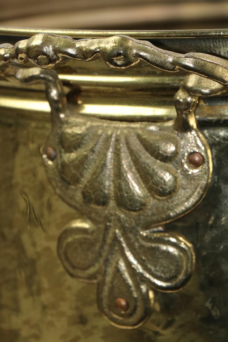 Baroque Revival Brass Fireplace Bucket