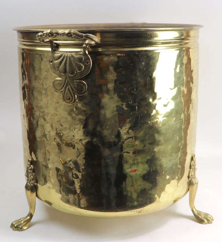 Brass Fireplace Bucket In Good Condition In New York, NY