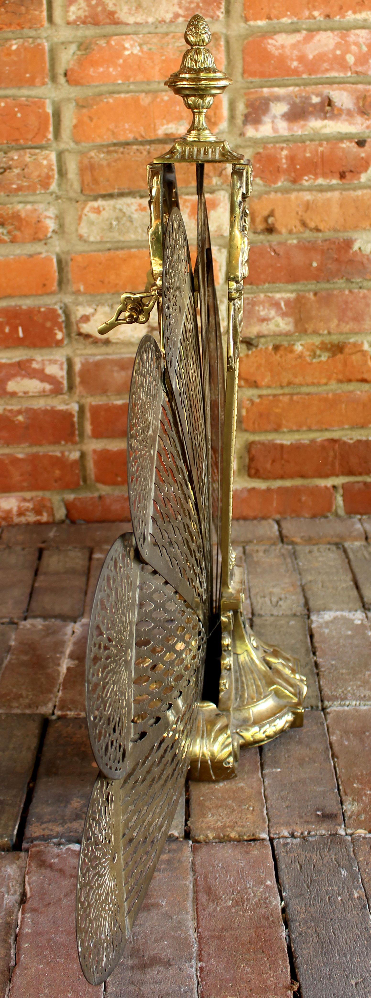 Brass Fireplace Fan, Circa 1920s, English 3