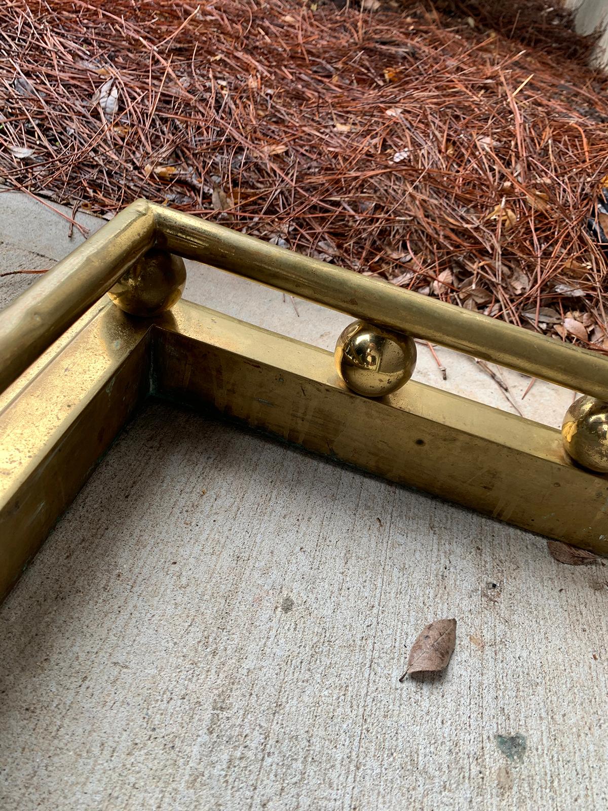 Brass Fireplace Fender, circa 1900 For Sale 7