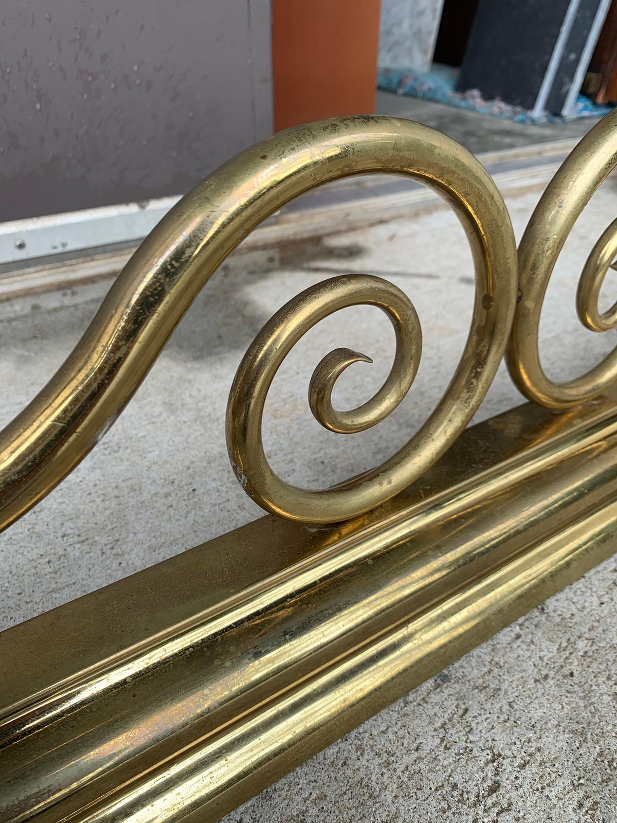 Brass Fireplace Fender, circa 1900 For Sale 8