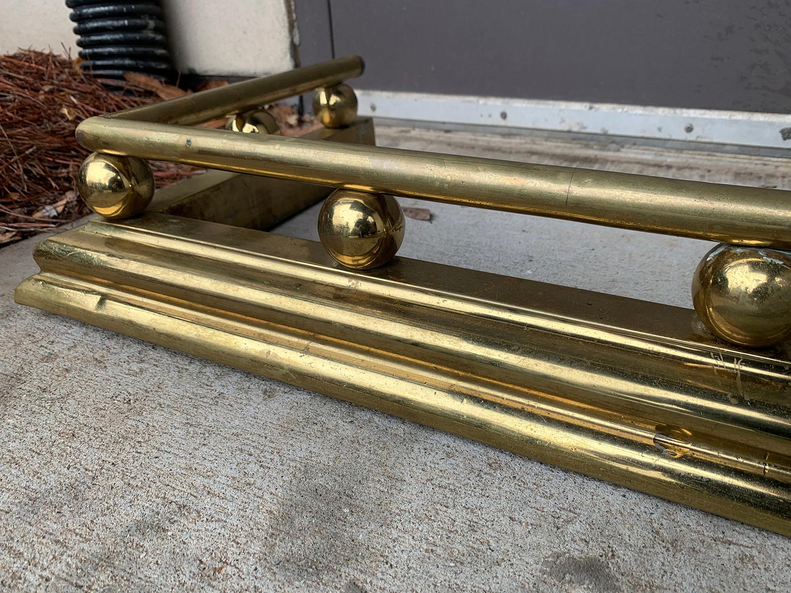 Brass Fireplace Fender, circa 1900 For Sale 5