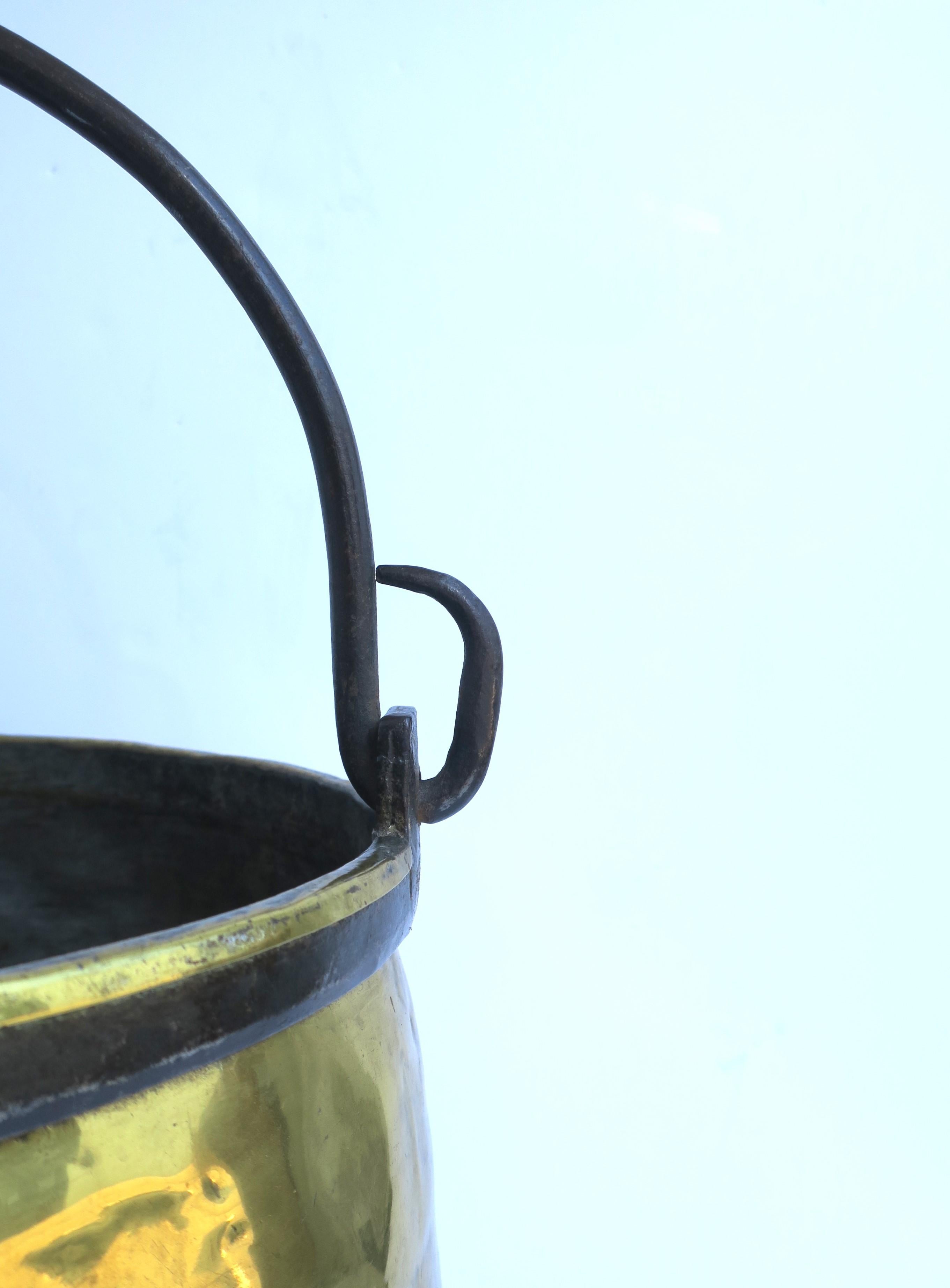 Brass Fireplace Firewood Pot Bucket For Sale 1