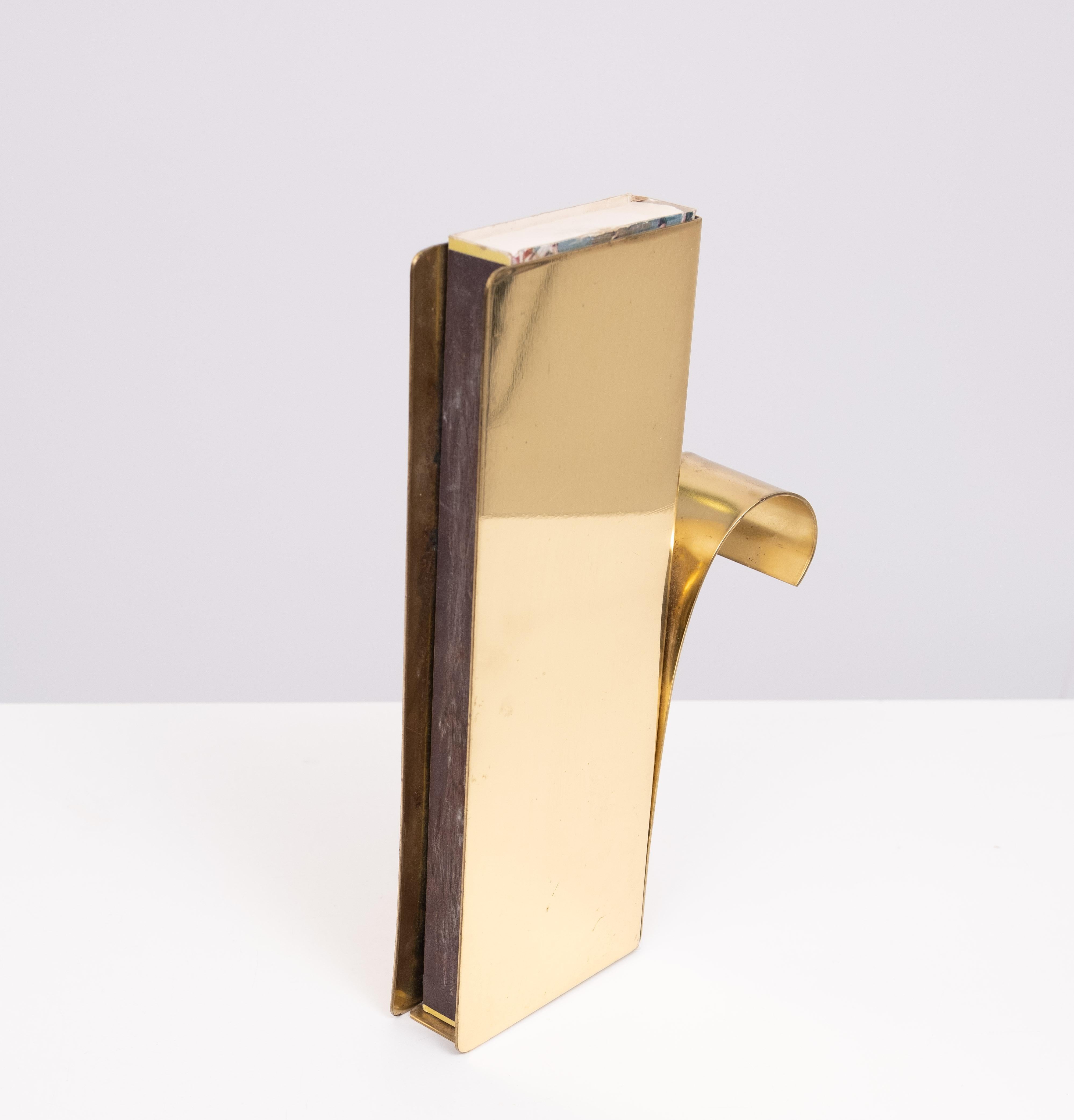 Mid-Century Modern Porte allumettes de cheminée en laiton 1970 Angleterre en vente