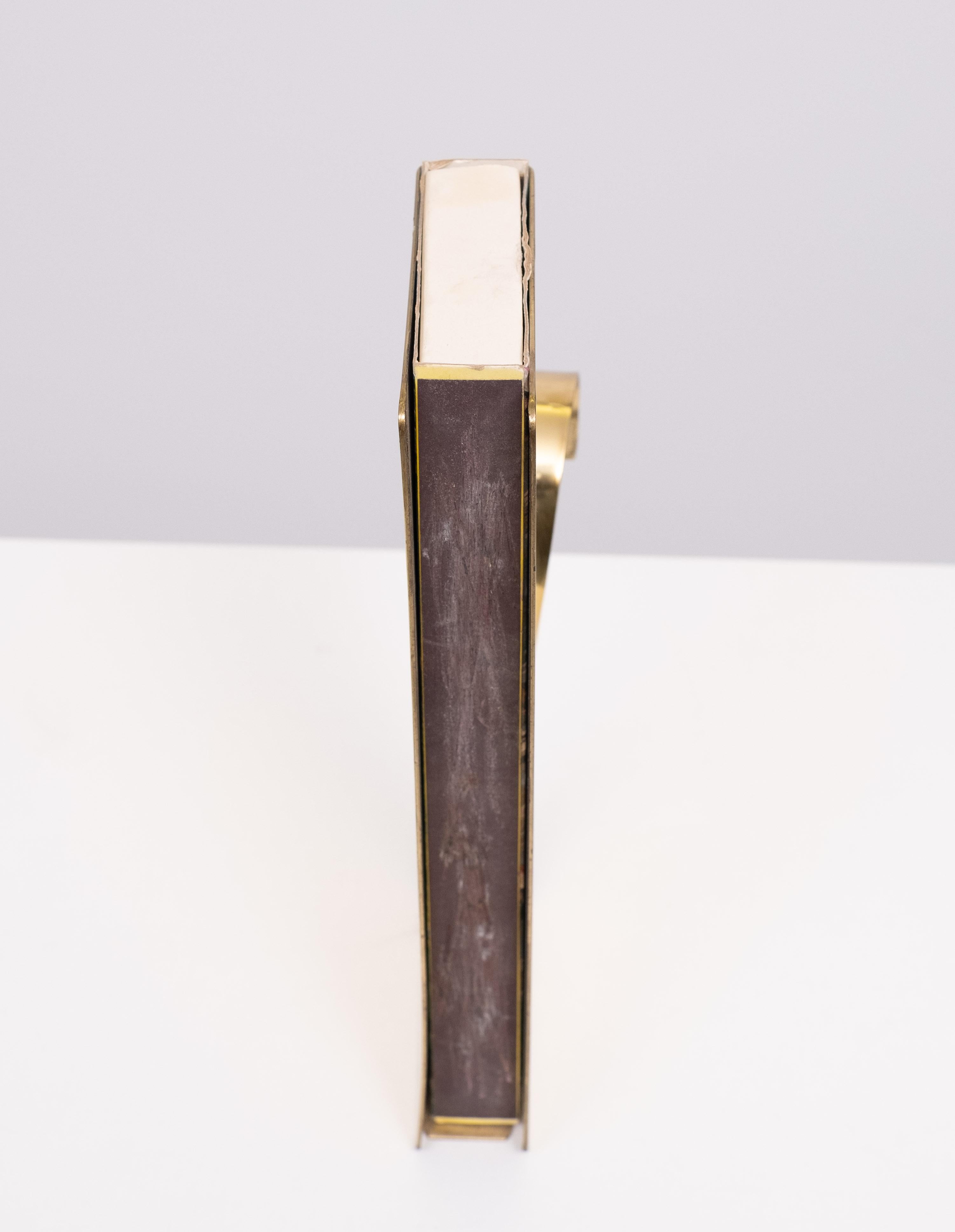 Laiton Porte allumettes de cheminée en laiton 1970 Angleterre en vente
