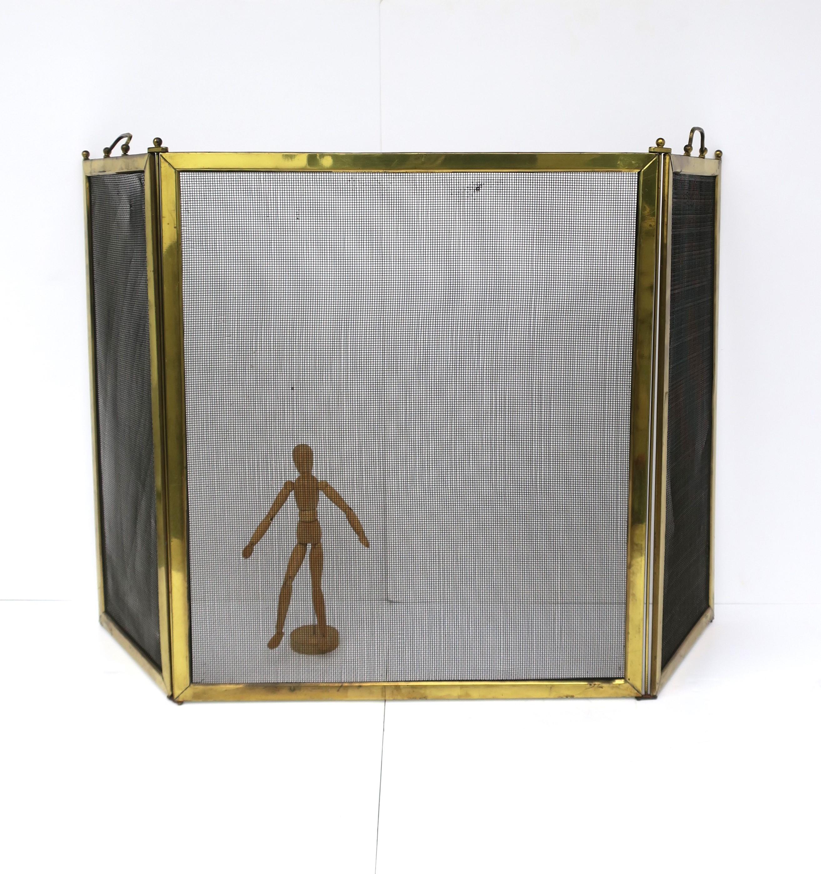 Regency Brass Fireplace Screen