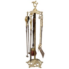 Brass Fireplace Tool Set