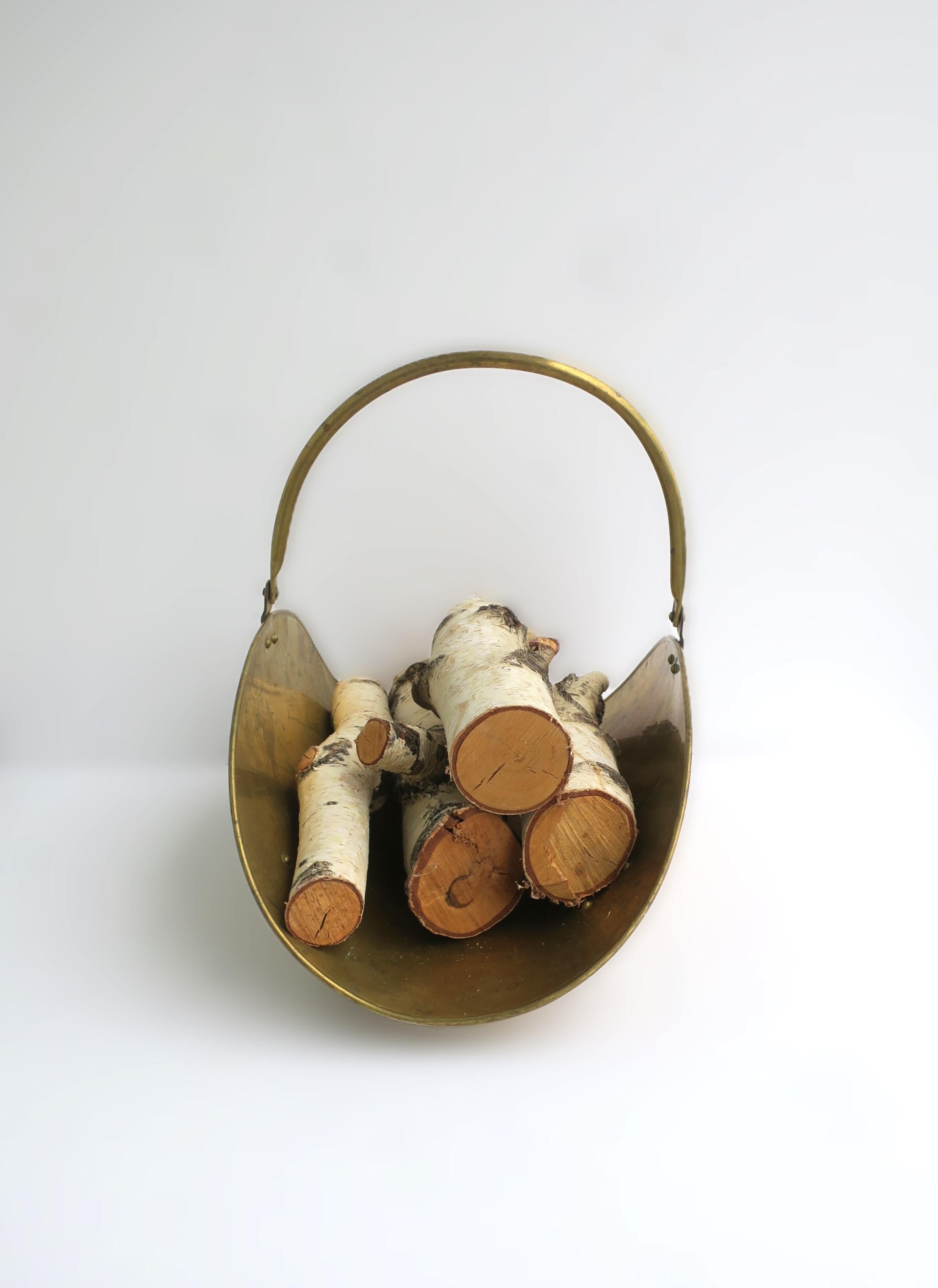 Brass Firewood Log Holder For Sale 3