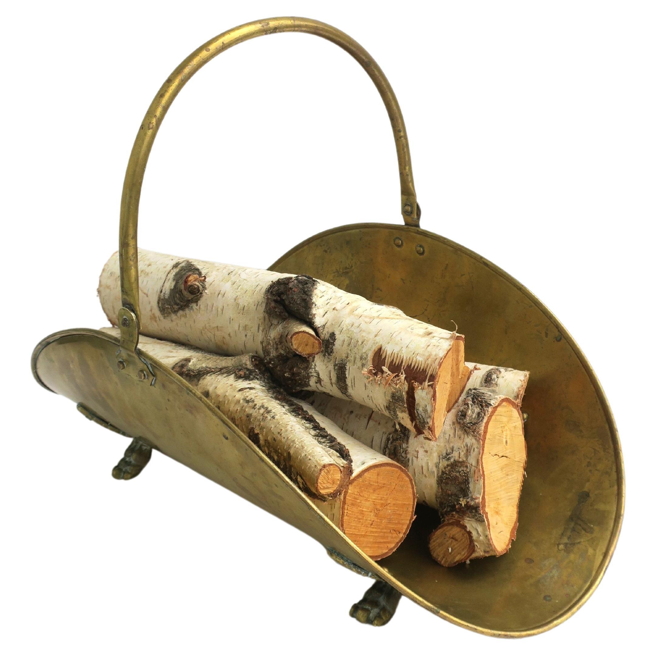 Brass Firewood Log Holder For Sale