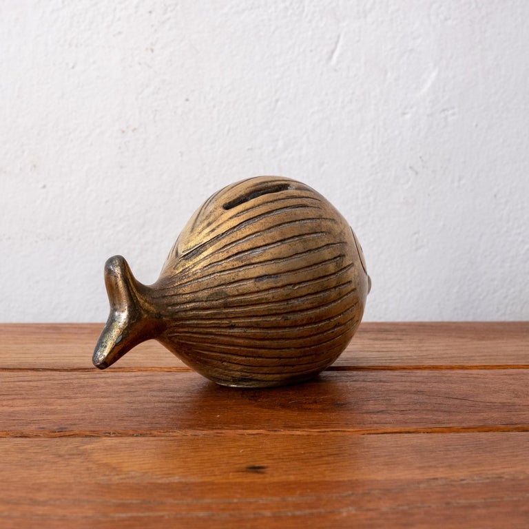 Brass Fish Bank by Ben Seibel for Jenfred-Ware 3
