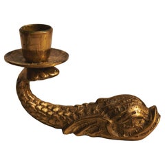 Brass Fish Candleholder by F. Abela & Sons, Malta