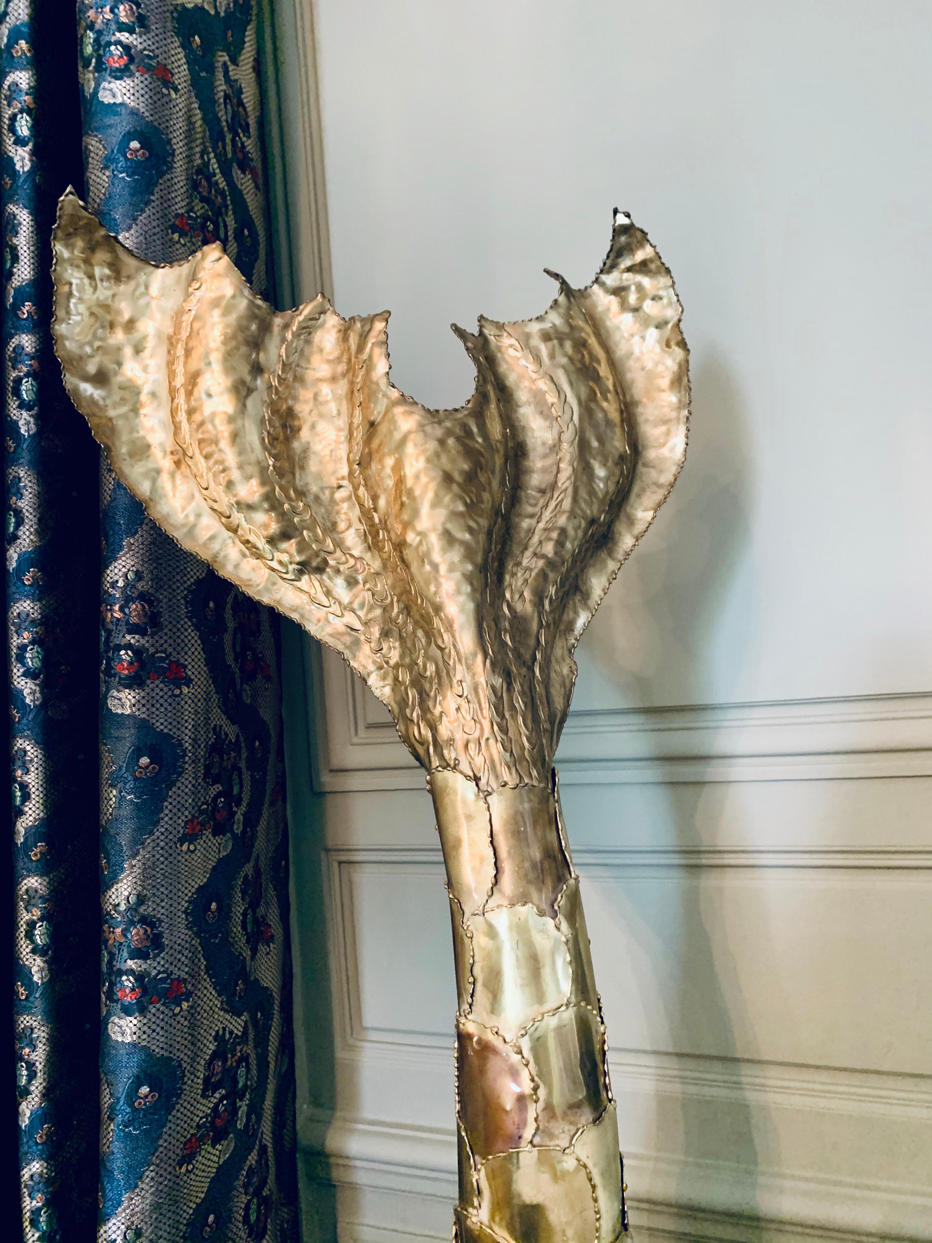 Henri Fernandez Sculpture Brass Fish  In Excellent Condition For Sale In Bordeaux, FR