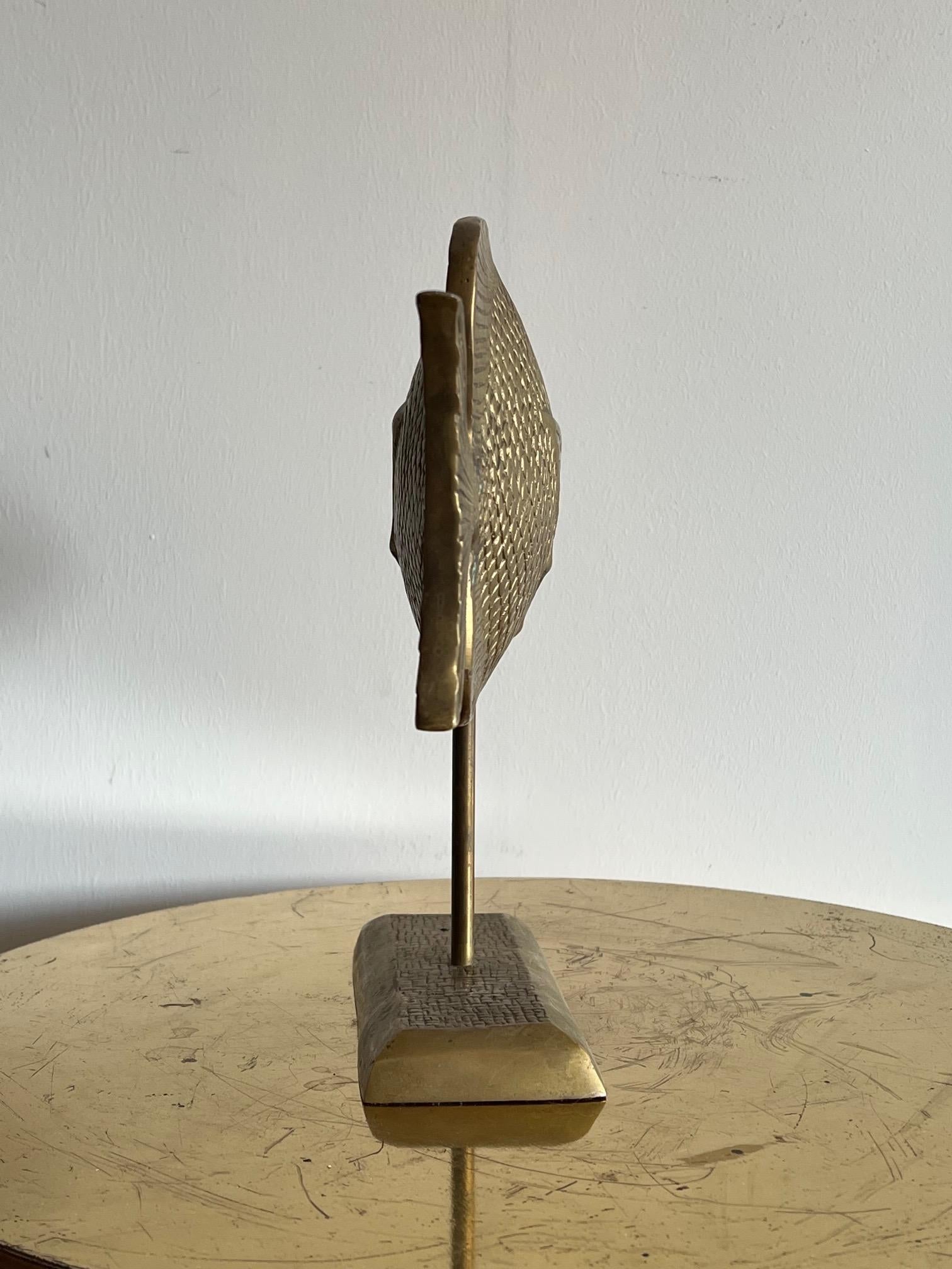 Mid-20th Century Brass Fish Sculpture by Rosenthall Netter For Sale