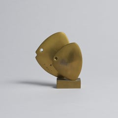 Brass 'Fish' Sculpture Mid Century Attributed to Hattakitkosol Somchai