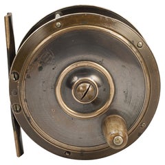Antique Brass Fishing Reel by Pape of Newcastle