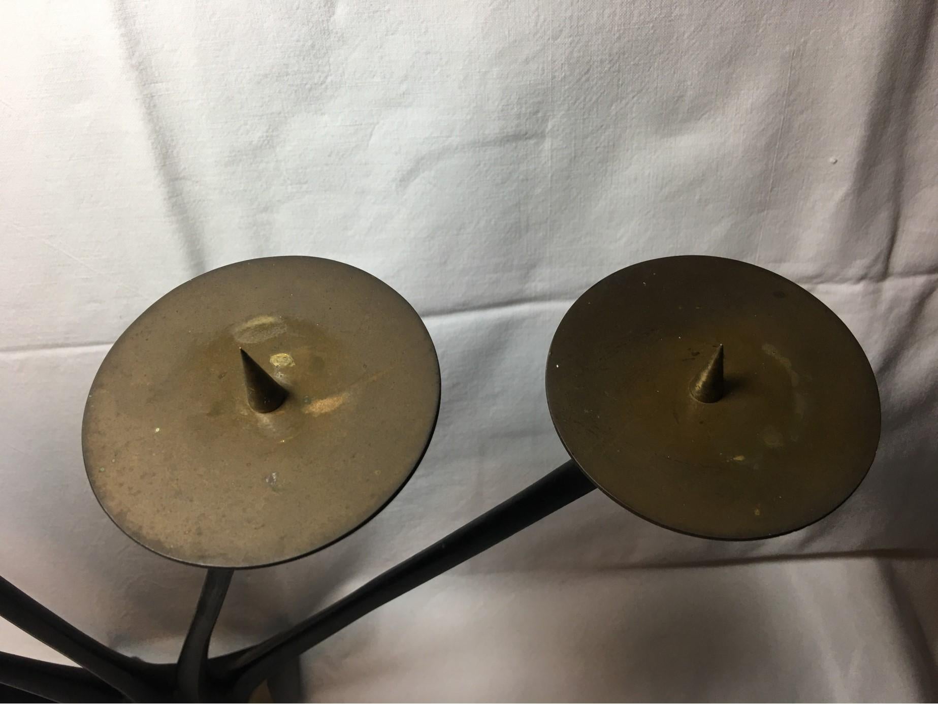 Brass Five-Armed Candleholder by Klaus Ullrich for Faber & Schumacher, 1950s For Sale 1