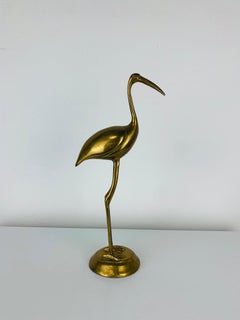 Escultura Flamingo de latón, años 70