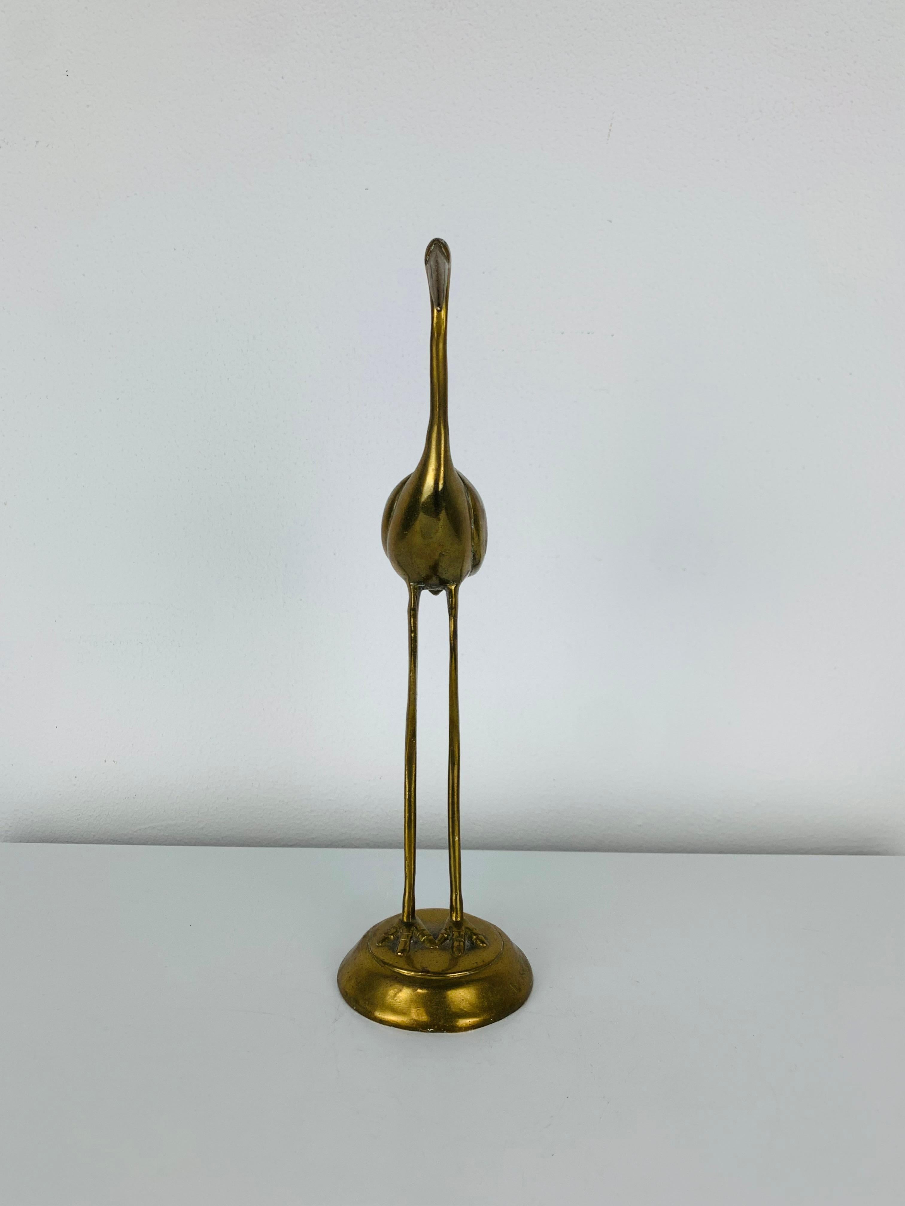 Francese Scultura di fenicottero in ottone, anni '70 in vendita