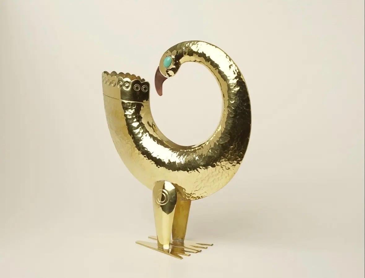 Flamingo-Skulpturen aus Messing von Joaquin Tinta, 3er-Set (Moderne der Mitte des Jahrhunderts) im Angebot
