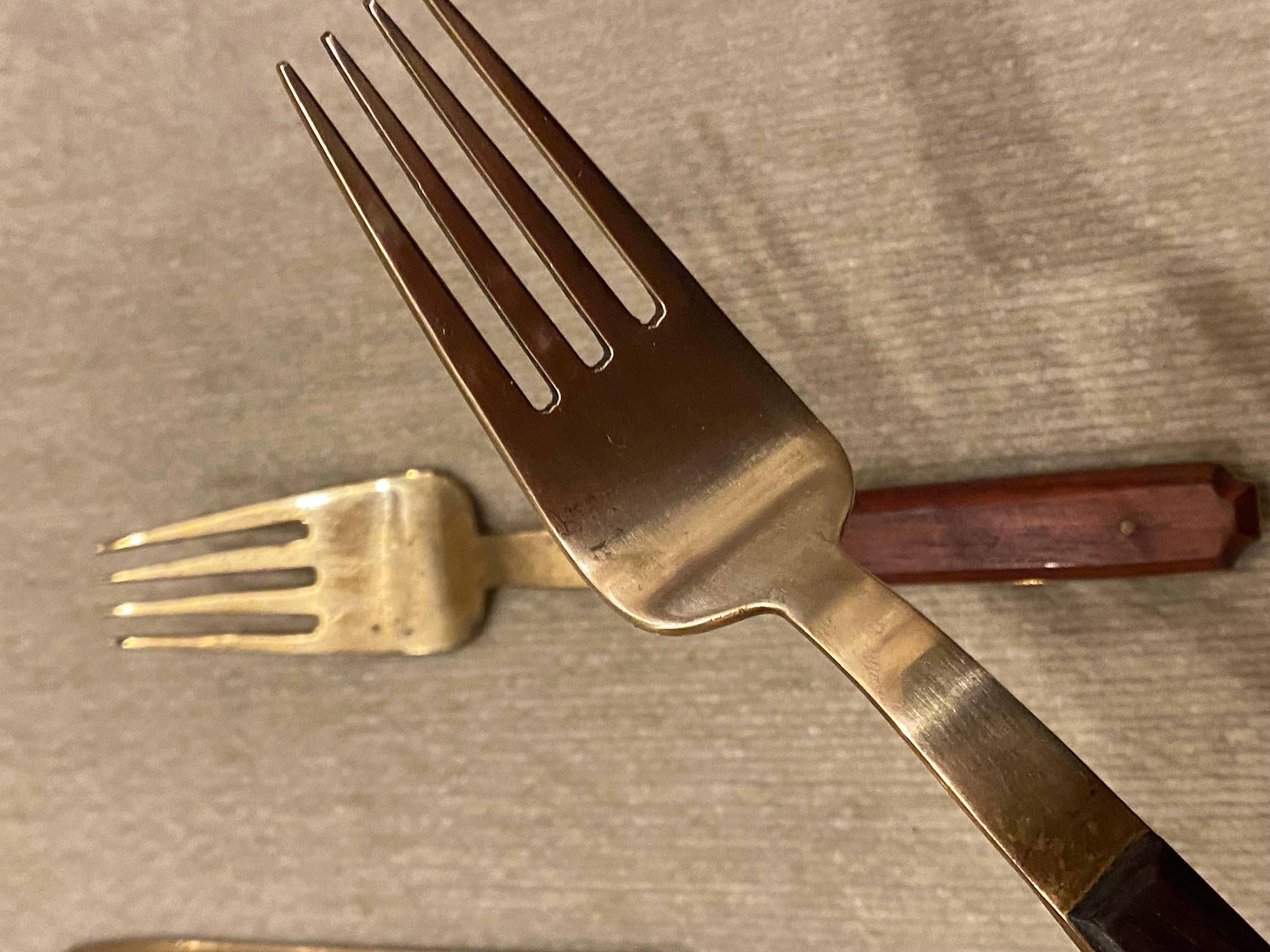 Brass Flatware Set, Service for 12 / 142 pieces For Sale 1
