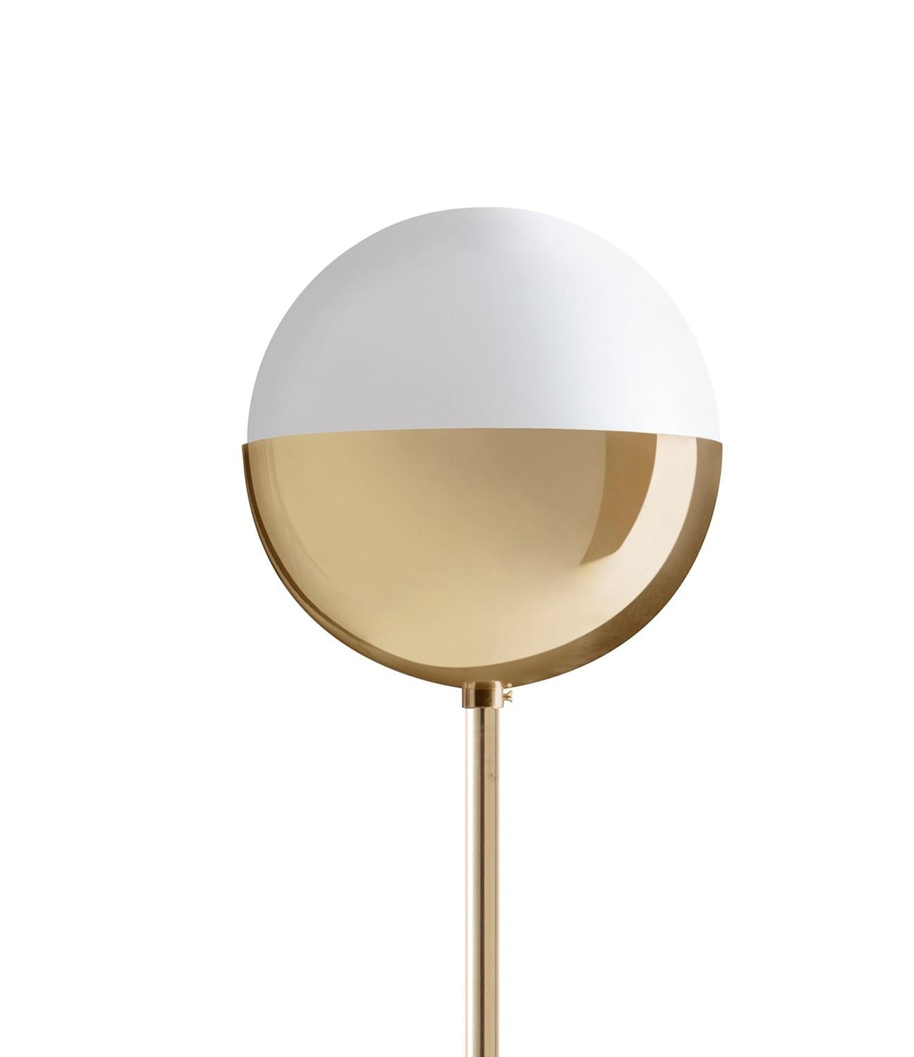 Brass floor lamp 01 by Magic Circus Editions
Dimensions: D 25 x H 160 cm
Materials: Brass base, smooth brass tube, glossy mouth blown glass
Dimmable version available.


Rethinking, reimagining, redesigning familiar objects that we look at