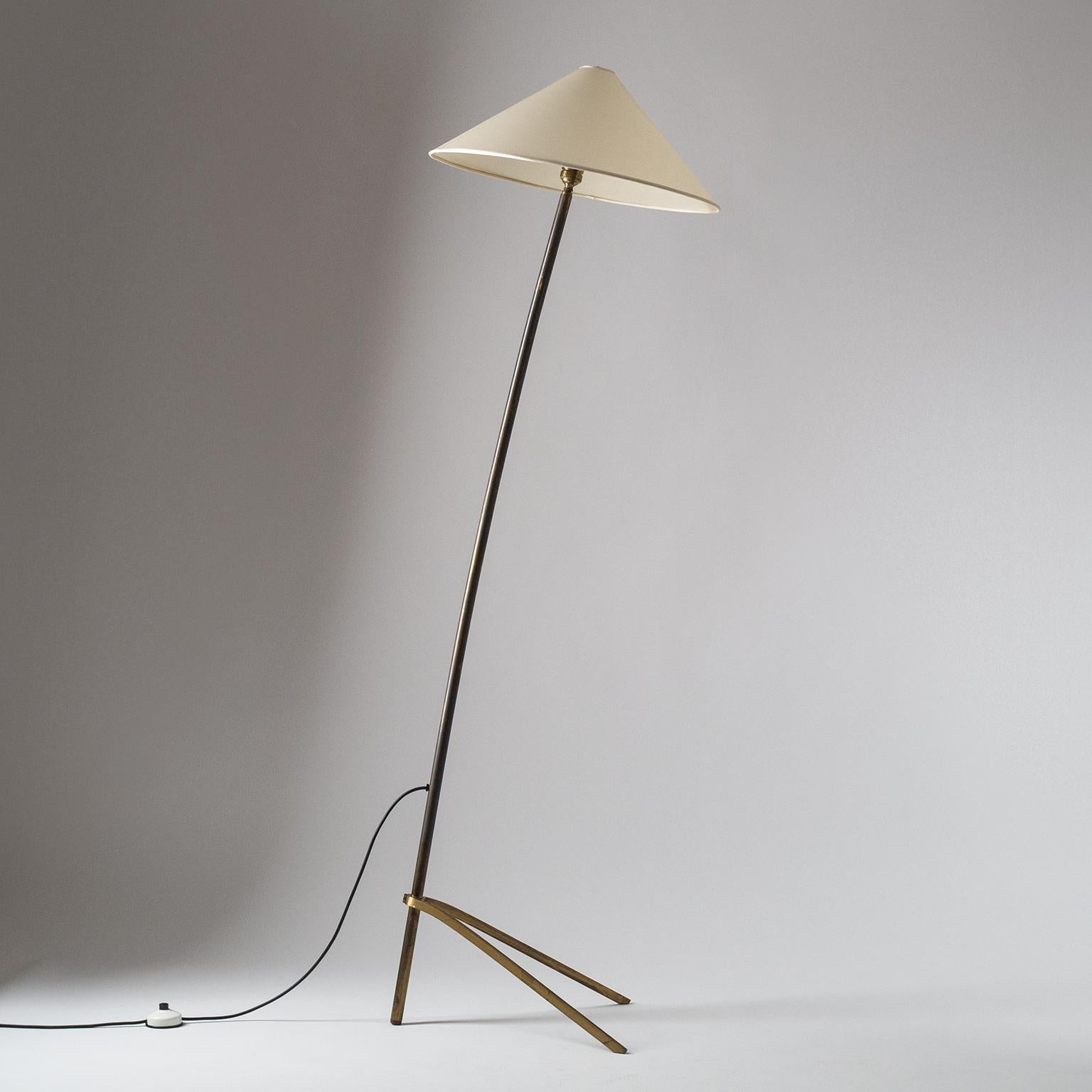 Brass Floor Lamp, 1950s 5