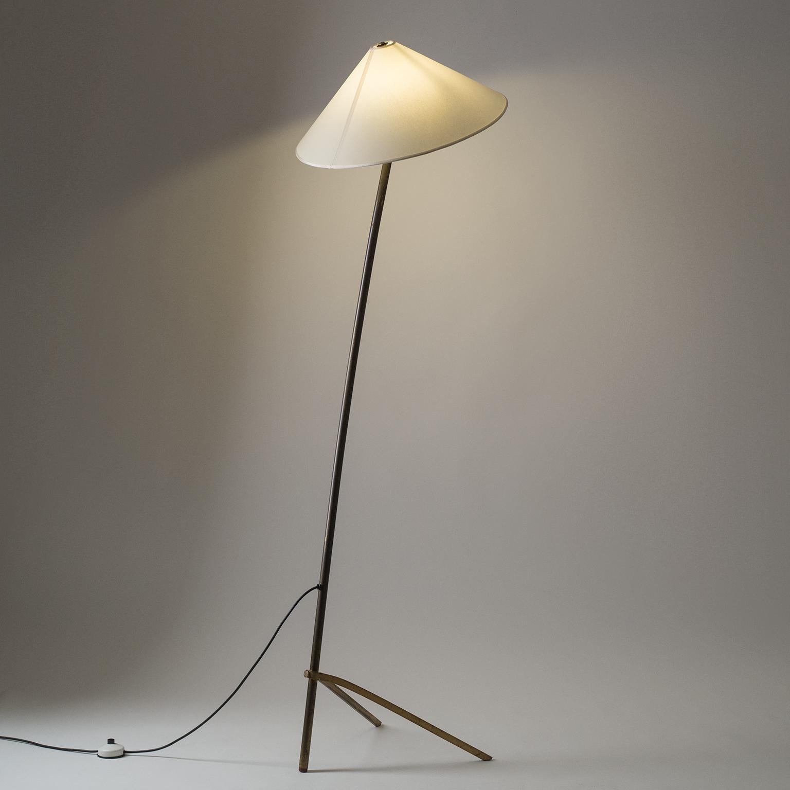 Brass Floor Lamp, 1950s 8