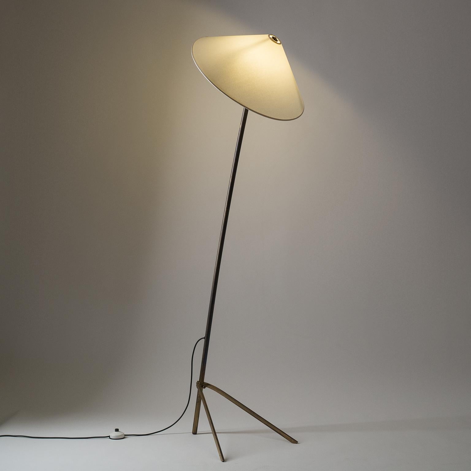 Brass Floor Lamp, 1950s 9