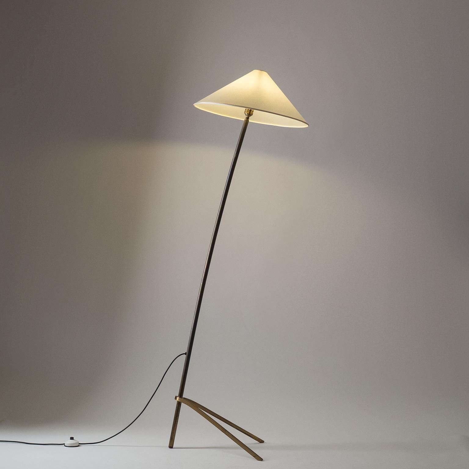 Brass Floor Lamp, 1950s 10
