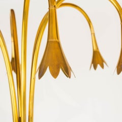 Brass Floor Lamp Attributed to Angelo Lelli, 1950s