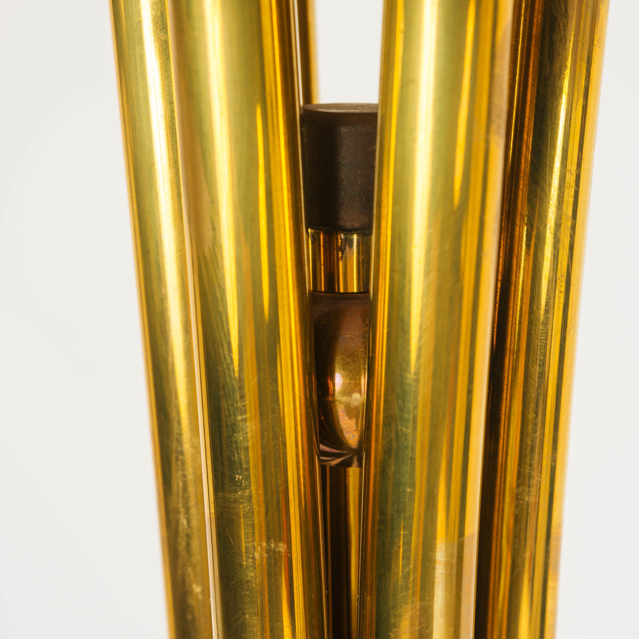 Mid-Century Modern Brass Floor Lamp Attributed to Angelo Lelli, 1950s