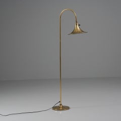 Lámpara de pie de latón, Börje Claes, Norlett Elit, Finales S. XX