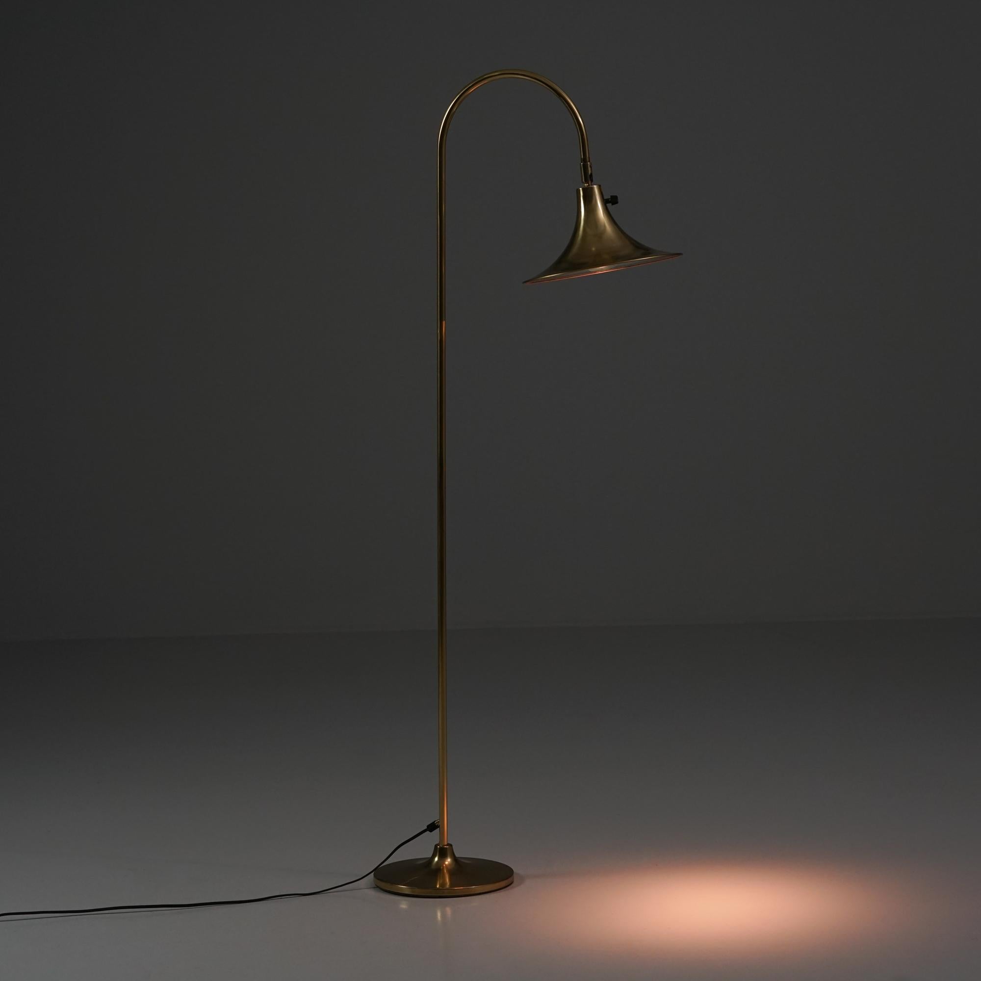 Brass Floor Lamp, Börje Claes, Norlett Elit, Late 20th Century For Sale 1
